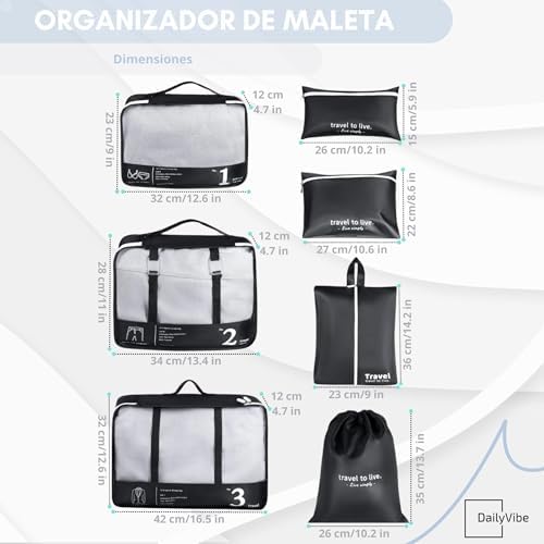 Organizadores impermeables de viaje