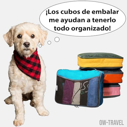 Organizadores multicolores para maletas