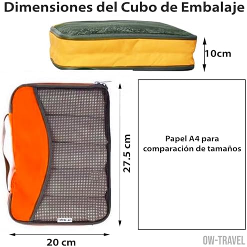 Organizadores multicolores para maletas